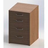 W3 Mobile Pedestal with 4 Standard Drawers