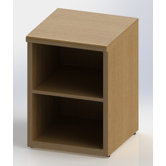 W4 Open Front Mobile Pedestal with Shelf
