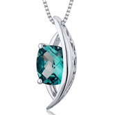 Radiant Cut Gemstone Intricate Pendant