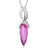 Half Marquise Cut Gemstone Buff Top Pendant