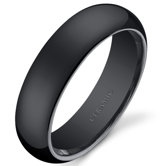 Ceramic Classy Dome Style Wedding Band