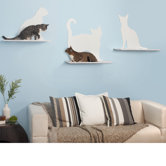 23" Cat Silhouette Cat Shelf (Set of 3)