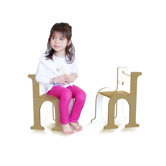 Typographic "H" Kid's Novelty Chair