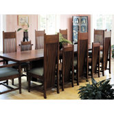 Frank Llloyd Wright Dana-Thomas 84 - 124" W x 48" D Grand Extension 13 Piece Dining Set