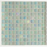 Metallica Satin 1" x 1" Glass Mosaic in Acquamarina Metallica Satin