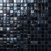 Madreperla 1" x 1" Glass Mosaic in Nero Mix