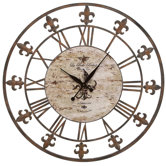 36" Wrought Iron Wall Clock