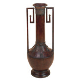 Metal Floor Vase with Squared Handles