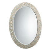 Oval Mother of Pearl Mirror