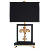 Golden Glamour 1 Light St. Charles Fleur De Lis Table Lamp