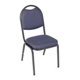 Silver Mist Stacking Chair with 2" Crown Seat