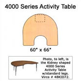 4000 Series Horseshoe Activity Table with Fully Chrome Short Legs