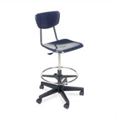 Height Adjustable Lab Stool with Casters