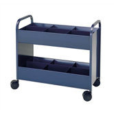 Utility Cart 2 Shelves with 6 Bins
