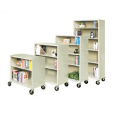 78" H Mobile Five Shelf Bookcase