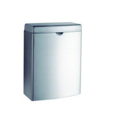 Contura Receptacle, Stainless Steel, 1gal, Hinged Lid, Each
