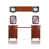 Jasmine 85" Double Basin Vanity with Adjustable Makeup Table