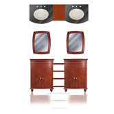 Jasmine 67" Double Basin Vanity with 4 Adjustable 18" Shelves