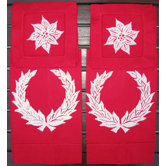Wreath Guest Towel and Poinsettia Cocktail Napkin Set