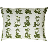 Elf All Over Pattern Block Print Accent Pillow