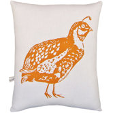 Quail Block Print Squillow Accent Pillow