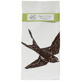 Organic Swallow Block Print Tea Towel