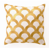 Scales Down-Filled Embroidered Pillow