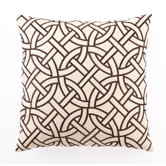 Circle Link Down-Filled Embroidered Pillow