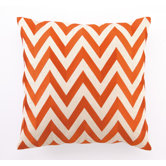 Zig Zag Down-Filled Embroidered Pillow