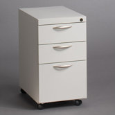 Mobile Pedestal with Two Box Drawers and One File Drawer