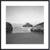 Face Rock by Steven Meyers Metal Framed Art Print