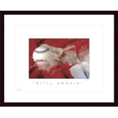 Still Smokin Wood Framed Art Print