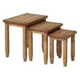3-tlg. Tisch Set "Newburgh" aus Holz