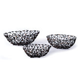 Woven Accents Woven Metal Baskets (Set of Three)