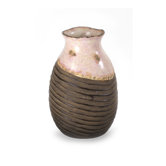 Pink and Brown Distressed Vase