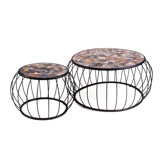 Mosaic Cage Slate Coffee Tables (Set of 2)