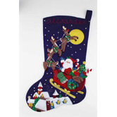 Over the Rooftops Jumbo Felt Stocking Cross Stitch