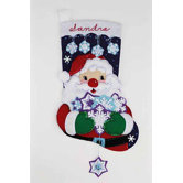 Santa's Snowflake Collection Stocking Cross Stitch