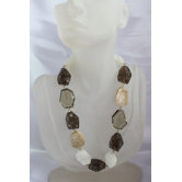 Earth Tone Lucite Beaded Necklace