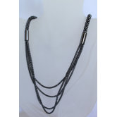 Hematite Triple Strand Necklace