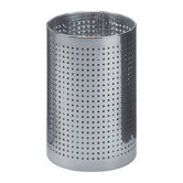 Cylindrical Steel Wastebasket with Square Perforated Holes