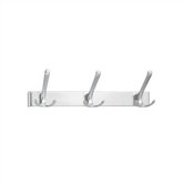 Three Hook Extruded Aluminum Coat Rack 4.5" H