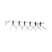 Aluminum Coat Rack with 6 Non-Removable Hangers