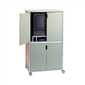 3Wheelies&reg; TV/DVD/VCR Cabinet with Locking Cabinet and TV Swivel Shelf