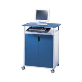 Wheelies&reg; Workstation with Locking Doors and Two Adjustable Shelves