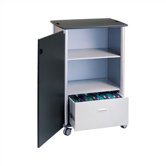 Wheelies&reg; Mobile File and Storage Cart with Locking Doors and Adjustable Shelf