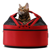 Mobile Pet Bed/Carrier in Strawberry Red