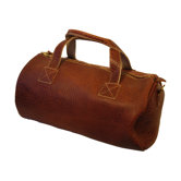 American Bison 12" Leather Round Weekener Duffel