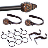 Eileen Amber 12 Piece Window Hardware Set