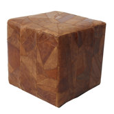 Berlin Leather Cube Ottoman